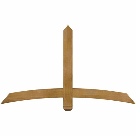 Ekena Millwork Bellingham Rough Sawn Timber Gable Bracket, Western Red Cedar, 60"W x 35"H x 4"D x 4"F, 14/12 Pitch GBW060X35X0404BEL00RWR